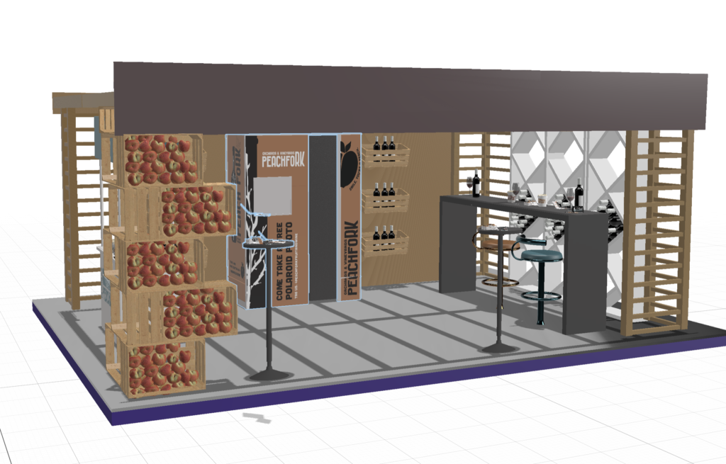 Peachfork_MarketingKit_TradeshowBooth_Rendering_DavisMoore_Marketing